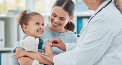 She's not afraid to get her routine vaccine